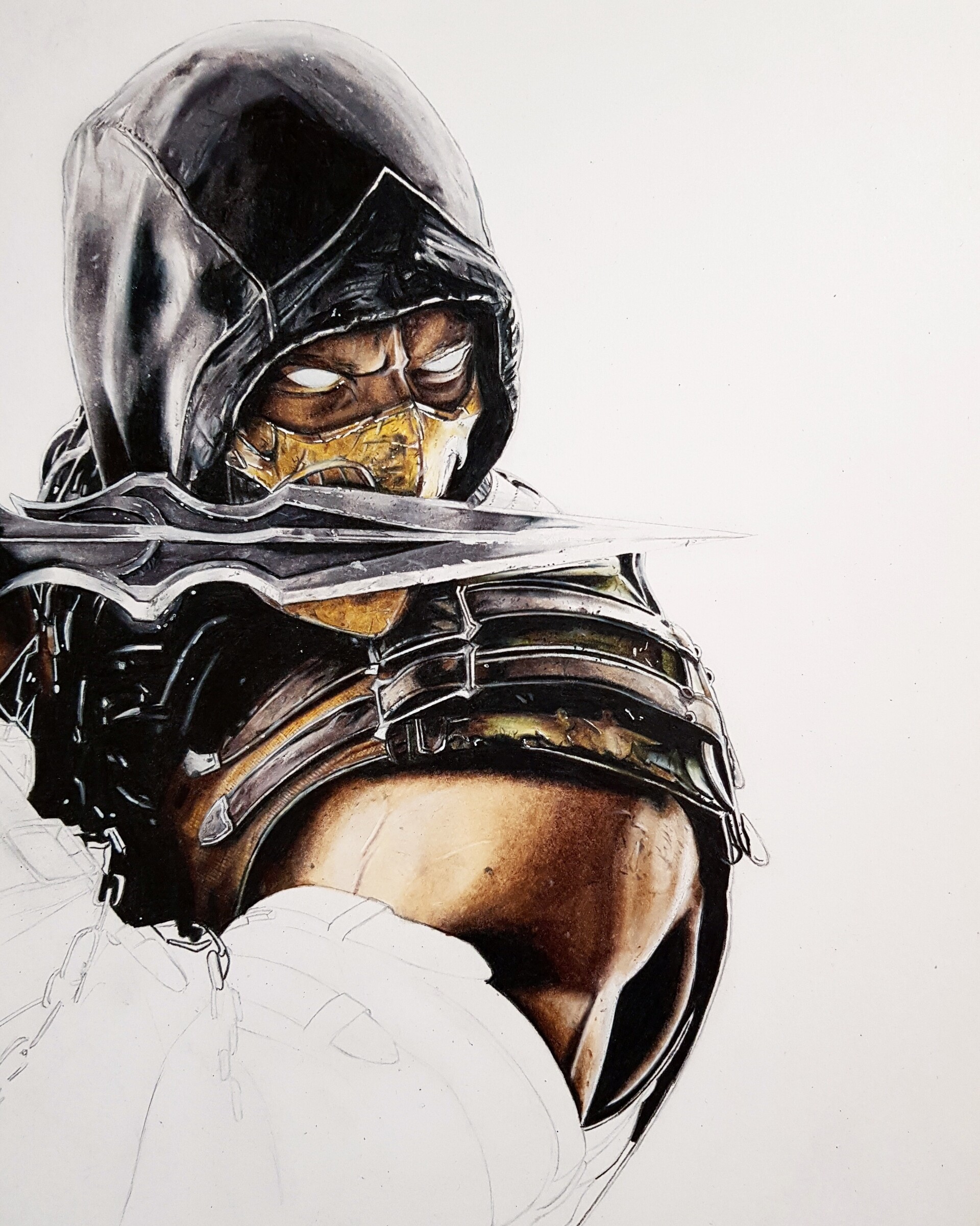 Detail Drawings Of Scorpion From Mortal Kombat Nomer 31