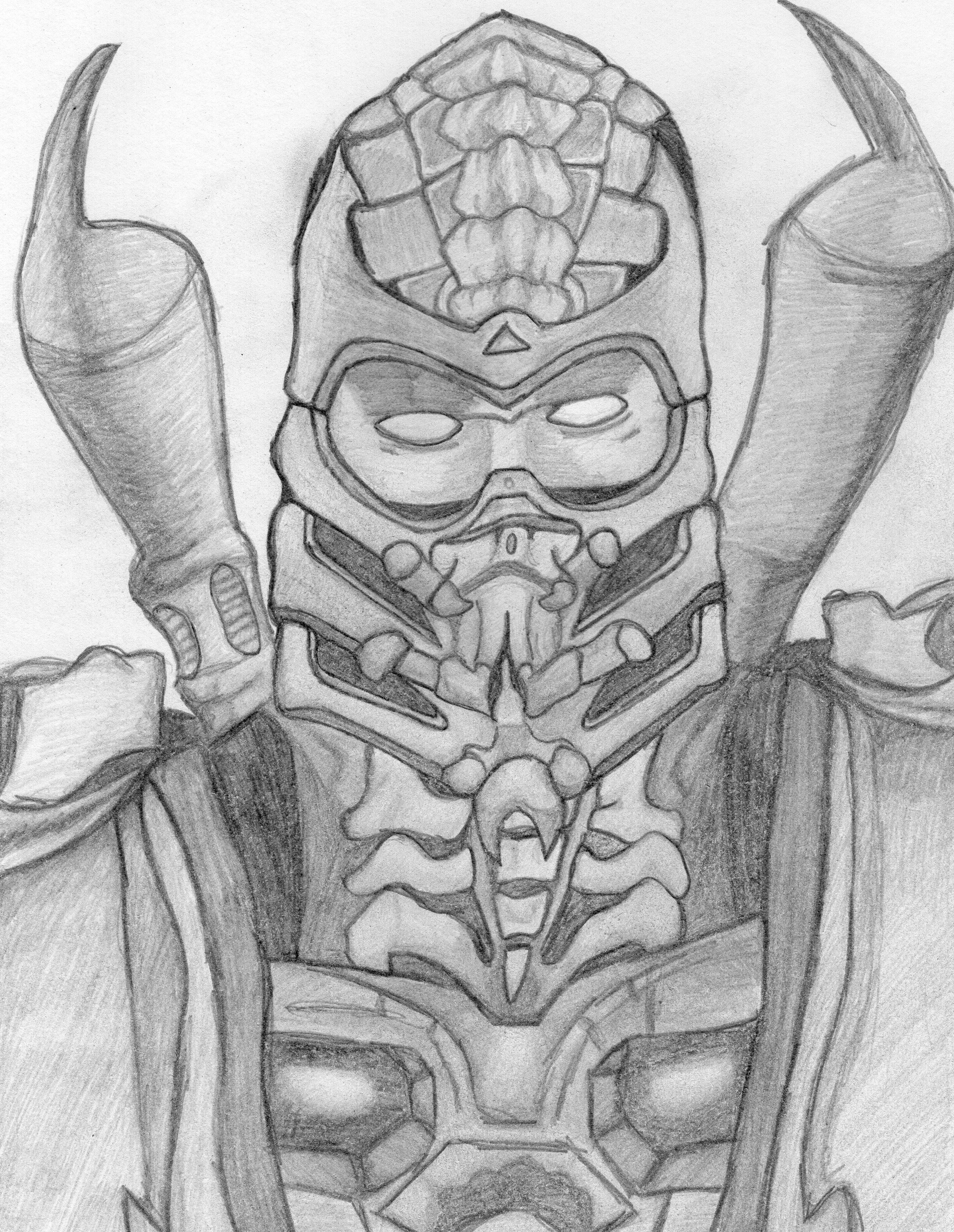 Detail Drawings Of Scorpion From Mortal Kombat Nomer 44