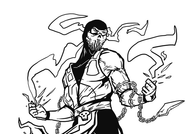 Detail Drawings Of Scorpion From Mortal Kombat Nomer 47