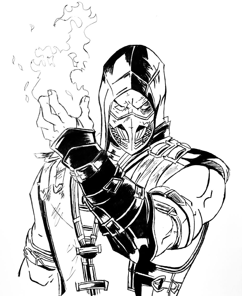 Detail Drawings Of Scorpion From Mortal Kombat Nomer 52