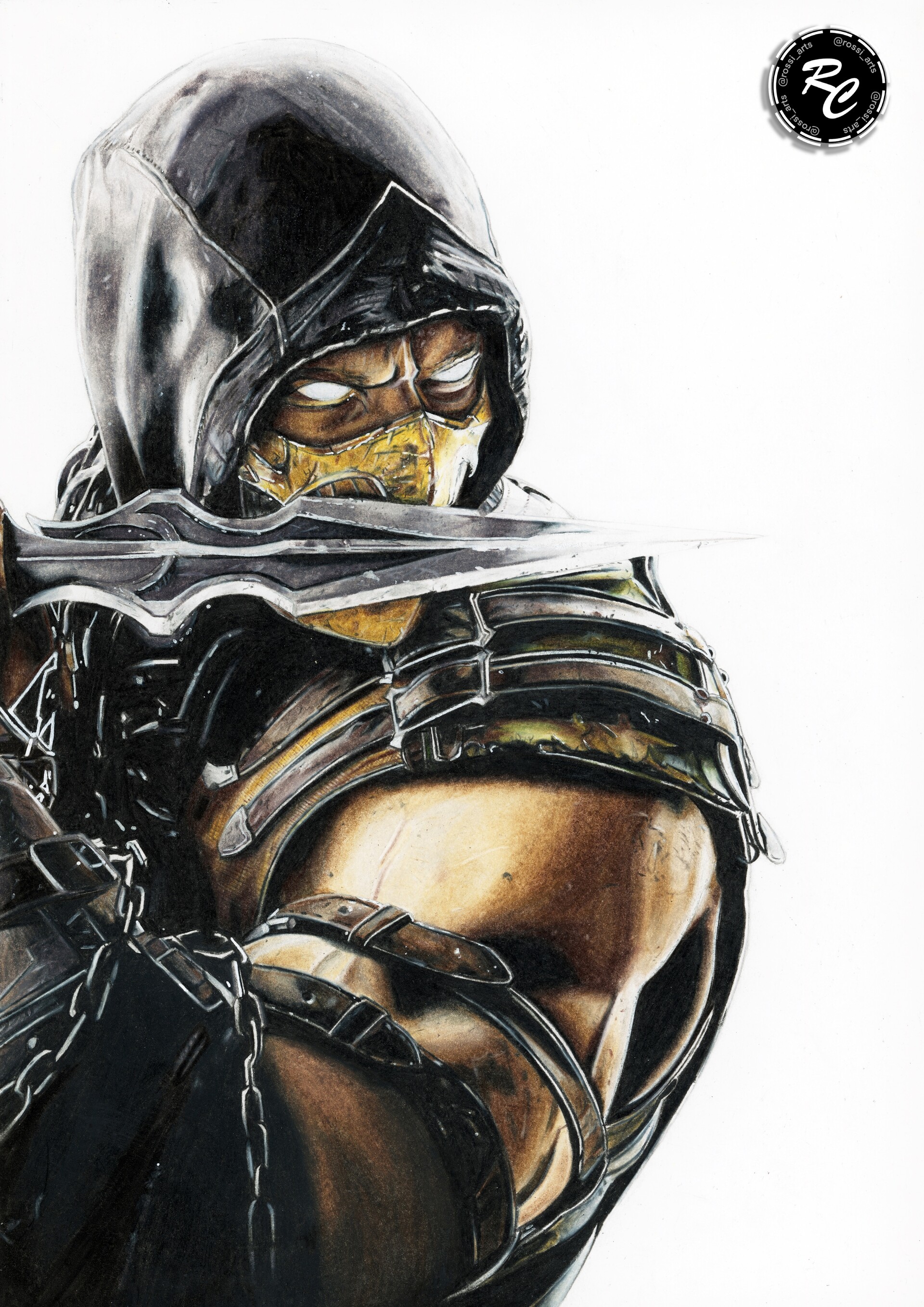Detail Drawings Of Scorpion From Mortal Kombat Nomer 10
