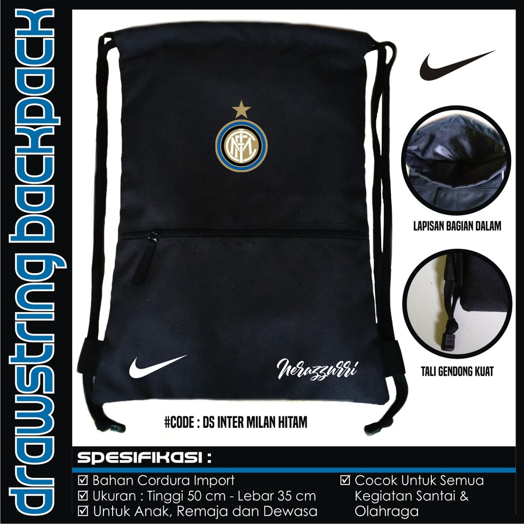 Detail Drawstring Bag Gambar Club Bola Nomer 32