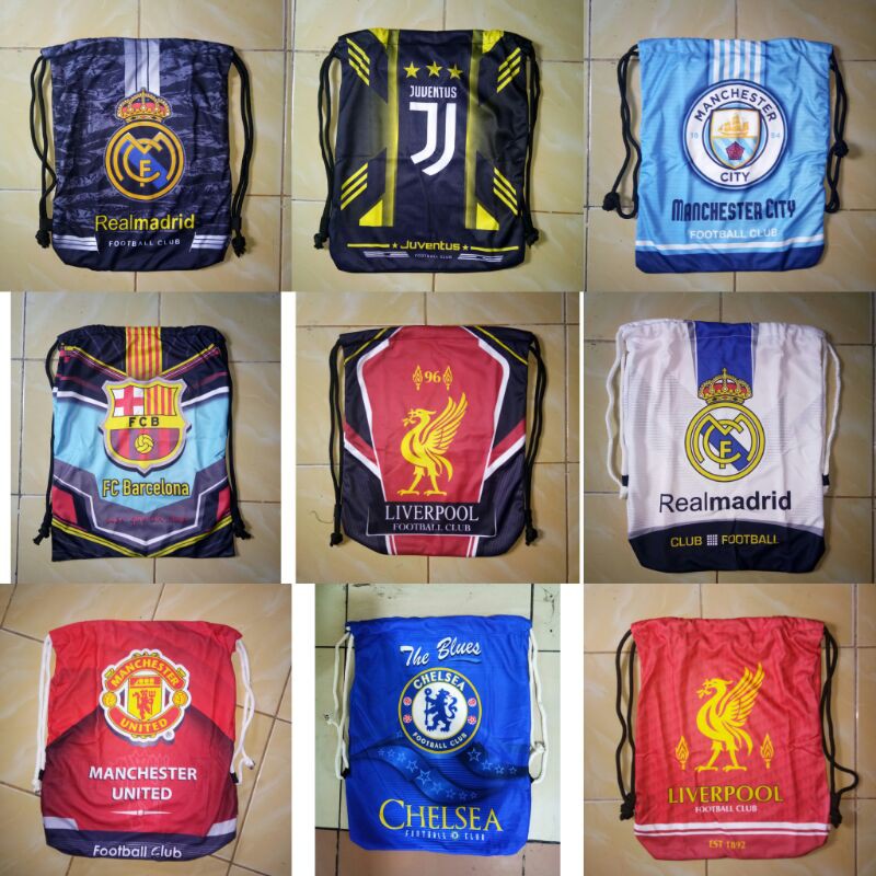 Detail Drawstring Bag Gambar Club Bola Nomer 38