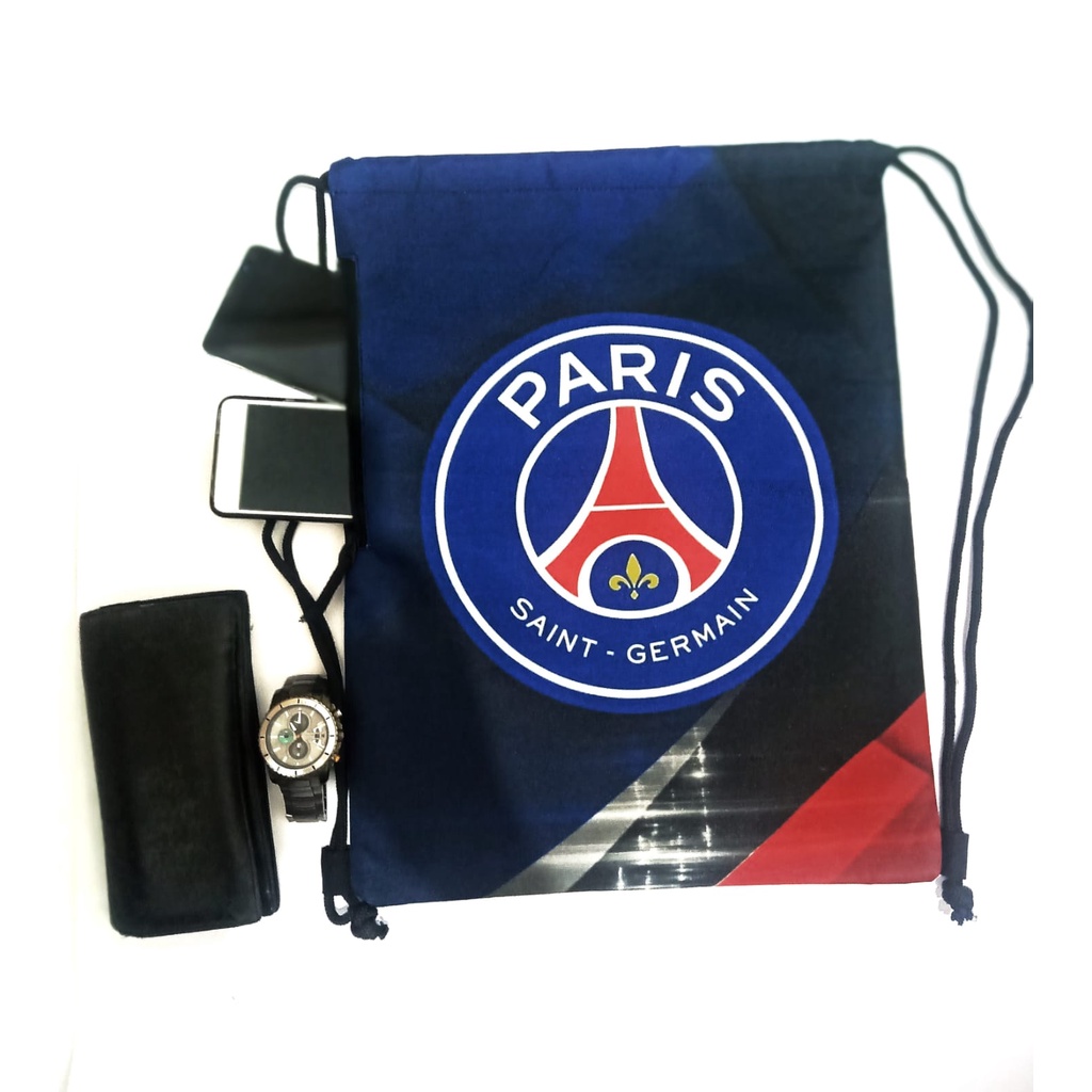 Detail Drawstring Bag Gambar Club Bola Nomer 40