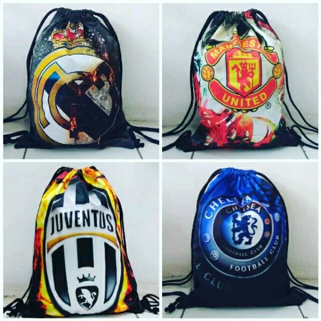 Detail Drawstring Bag Gambar Club Bola Nomer 5