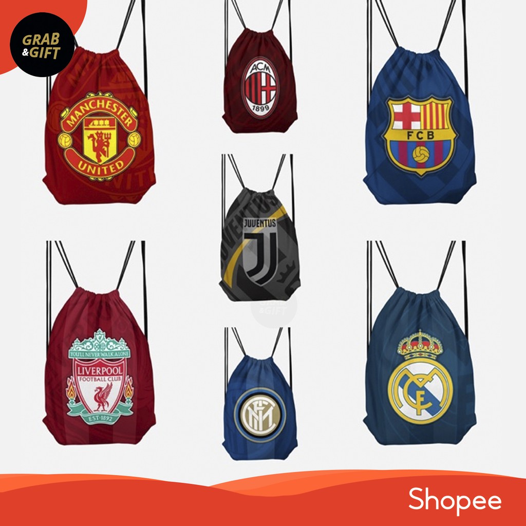 Detail Drawstring Bag Gambar Club Bola Nomer 41