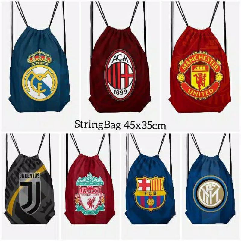 Detail Drawstring Bag Gambar Club Bola Nomer 47