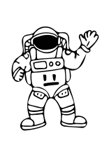 Astronaut Ausmalbild - KibrisPDR