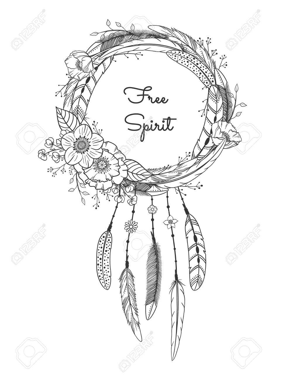 Detail Dreamcatcher Clipart Black And White Nomer 34