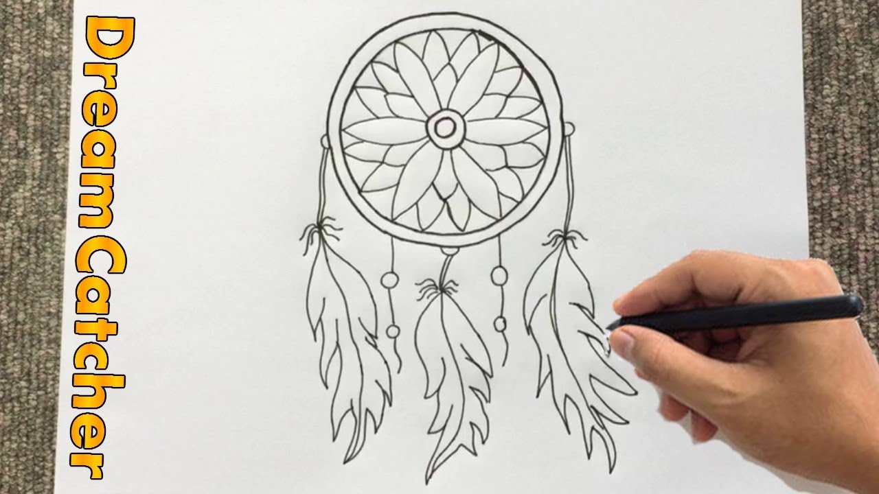 Detail Dreamcatcher Pencil Drawing Nomer 2