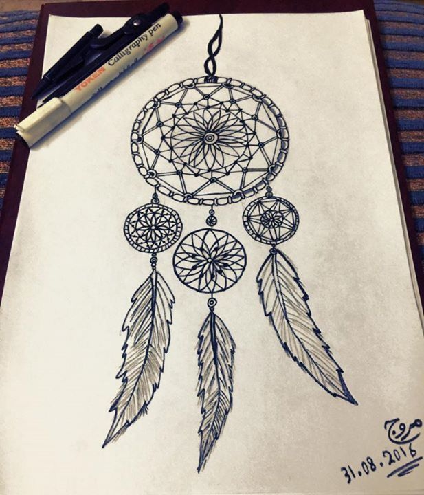 Detail Dreamcatcher Pencil Drawing Nomer 9