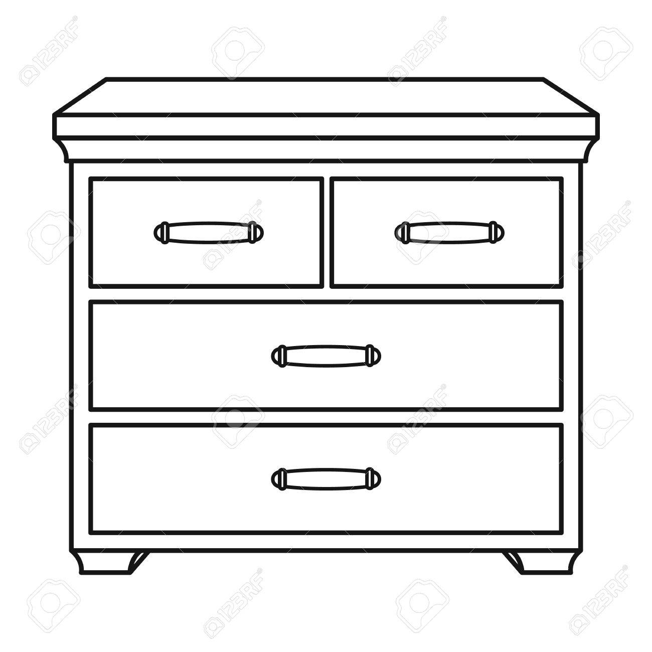 Detail Dresser Clipart Black And White Nomer 10