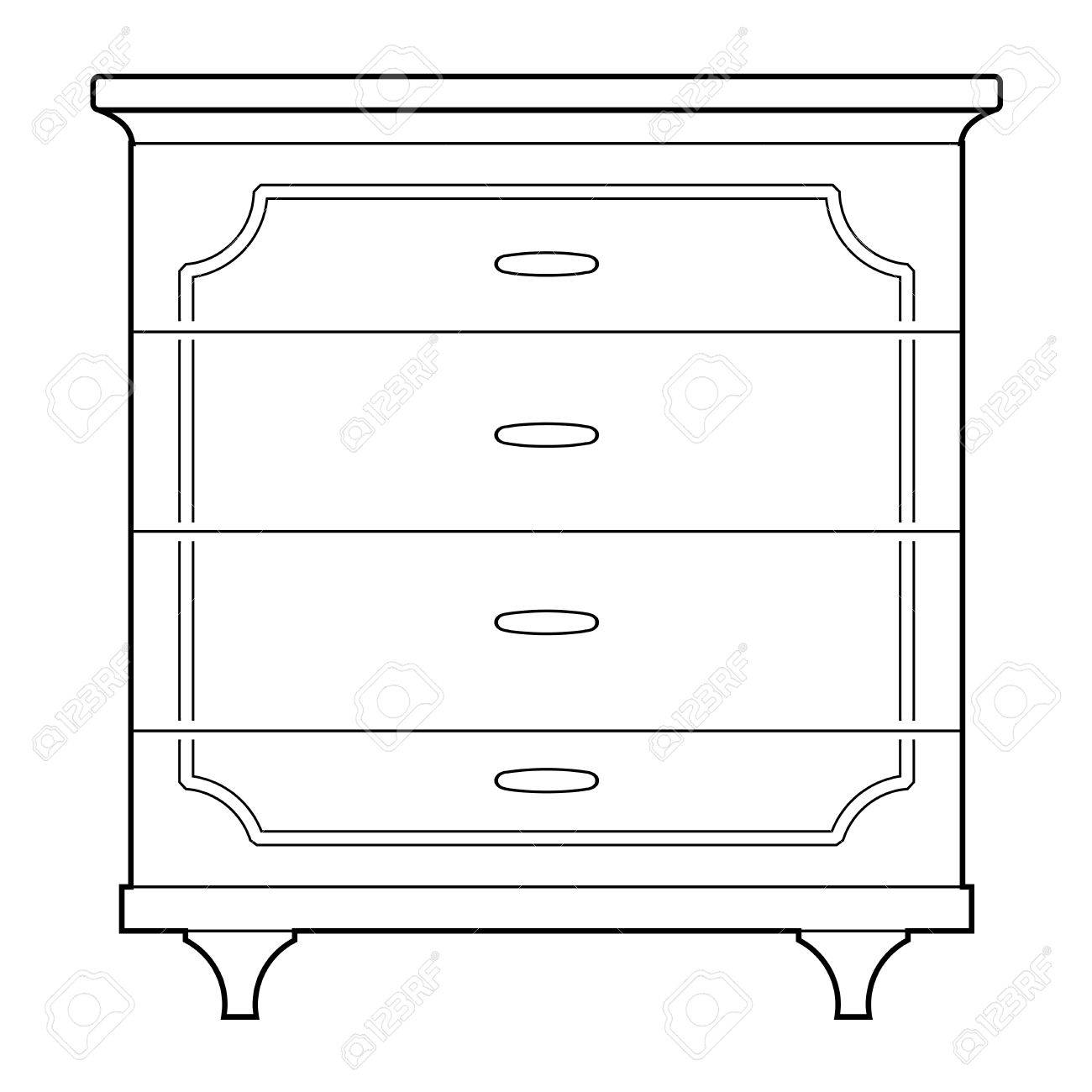 Detail Dresser Clipart Black And White Nomer 17