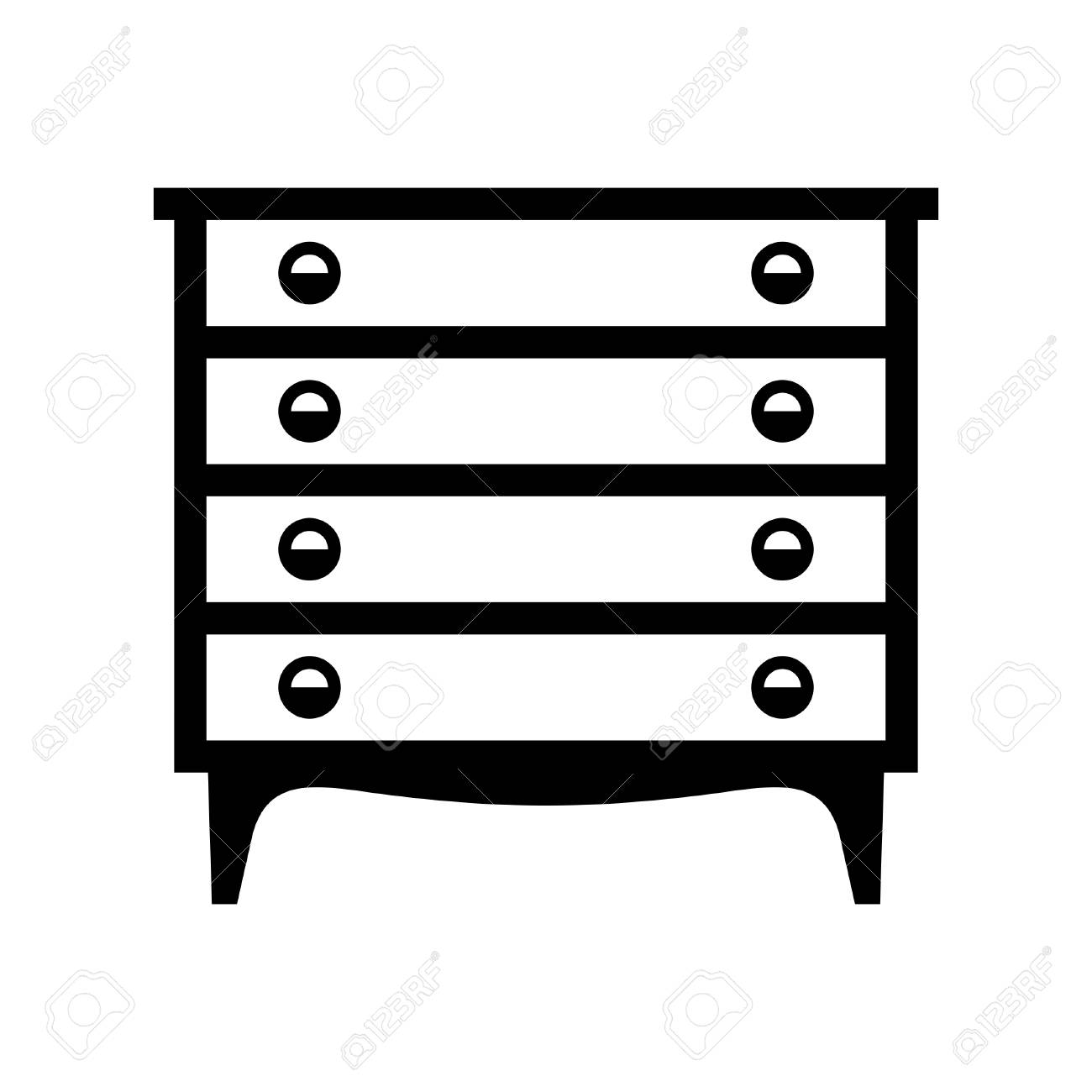 Detail Dresser Clipart Black And White Nomer 5