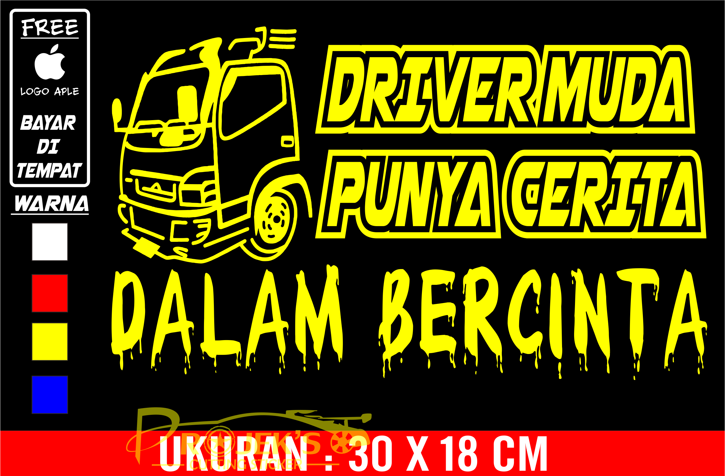 Detail Driver Muda Logo Nomer 30