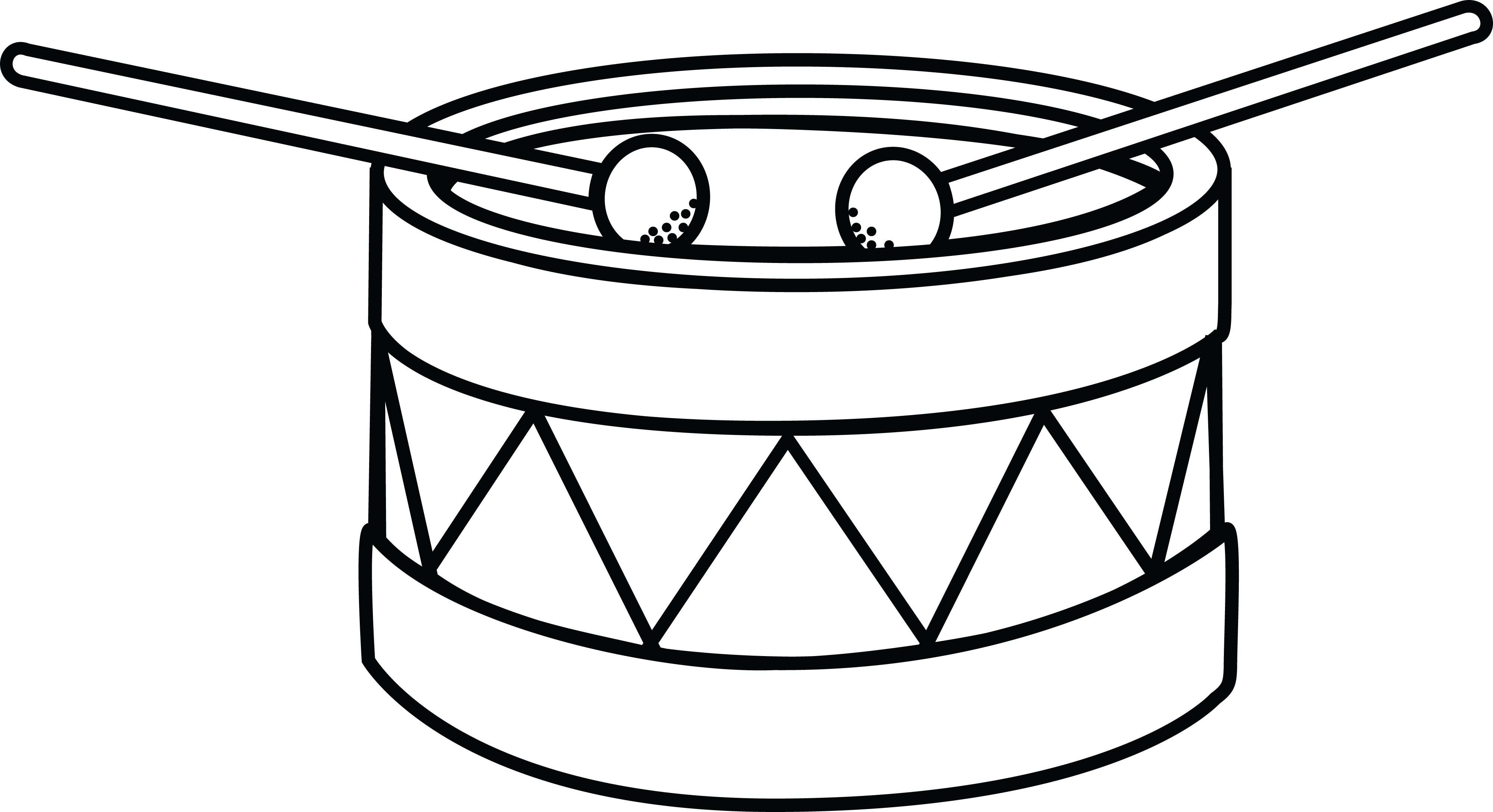 Detail Drum Clipart Black And White Nomer 2
