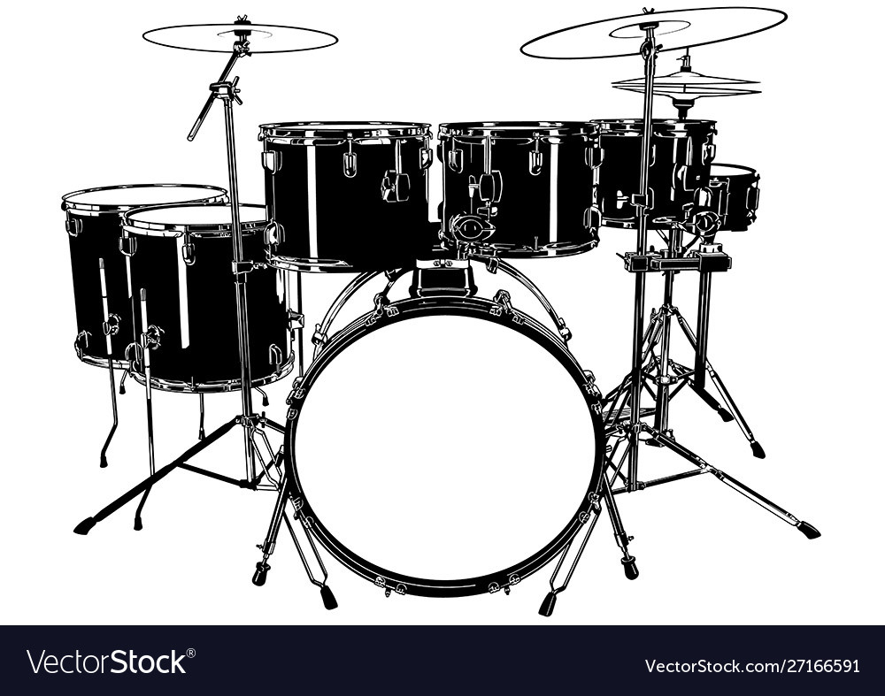 Detail Drum Clipart Black And White Nomer 45