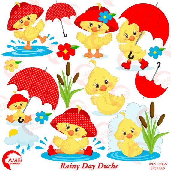 Detail Duck With Umbrella Clipart Nomer 6