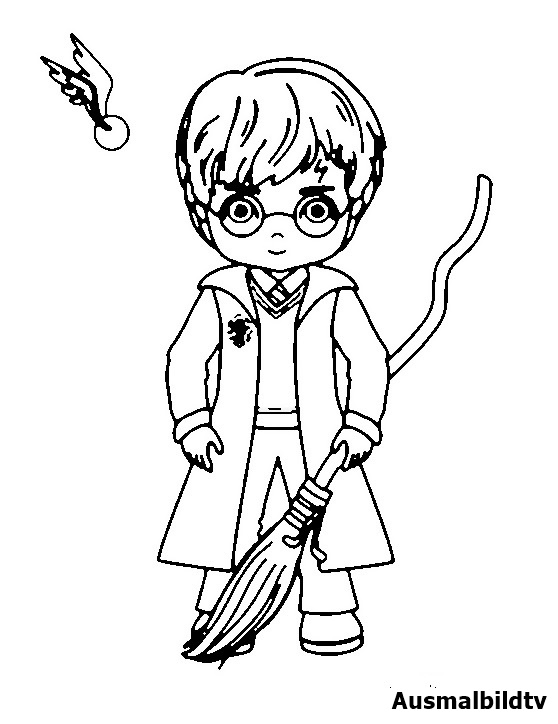 Ausmalbild Harry Potter Eule - KibrisPDR