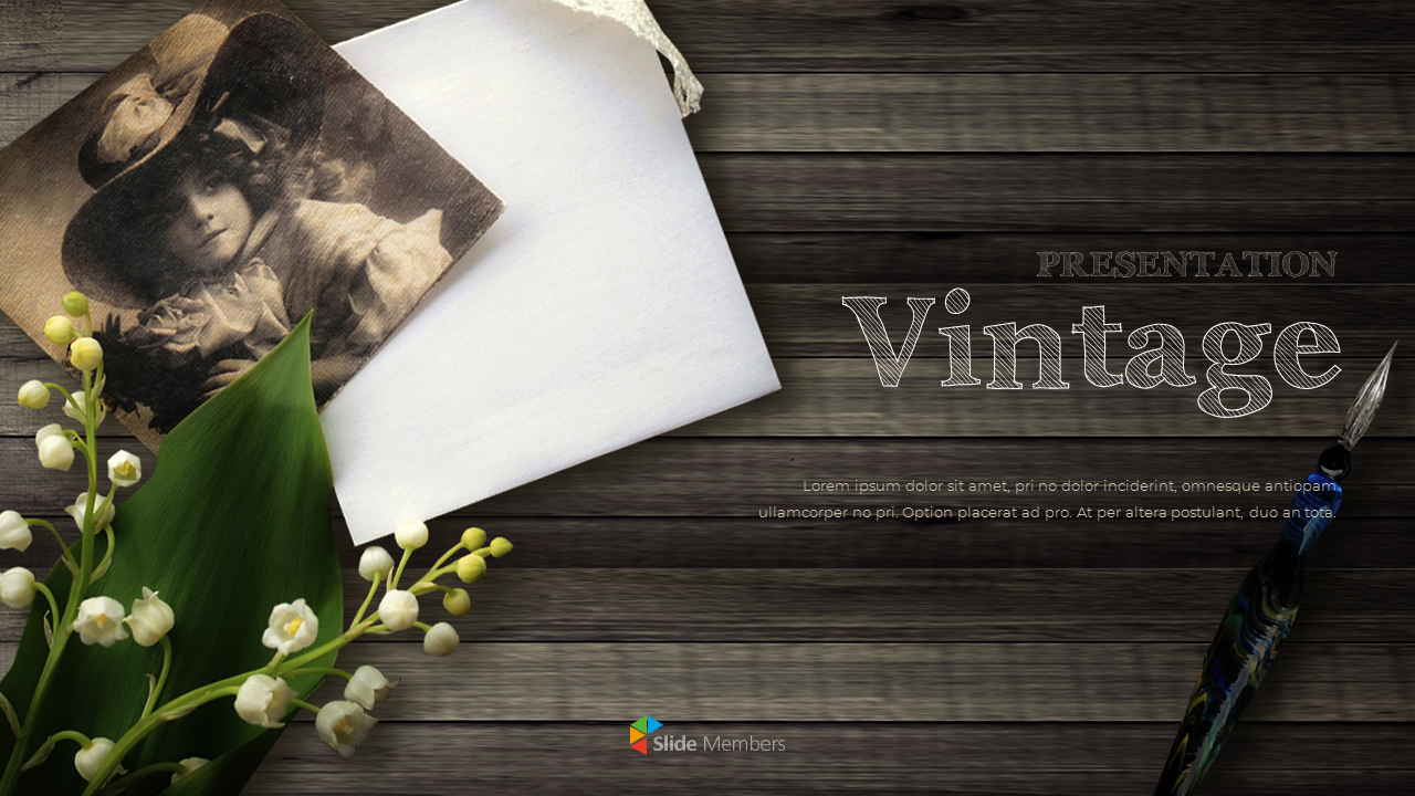 Detail Background Powerpoint Vintage Nomer 39