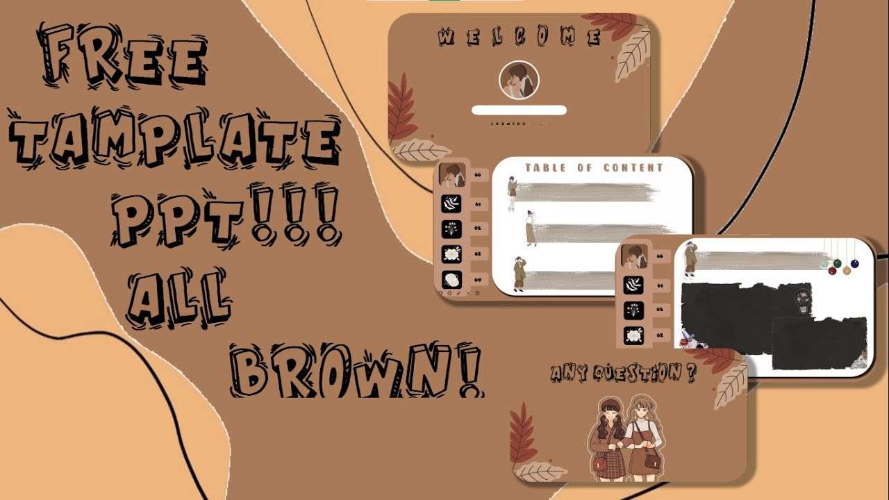 Detail Background Ppt Aesthetic Brown Nomer 38