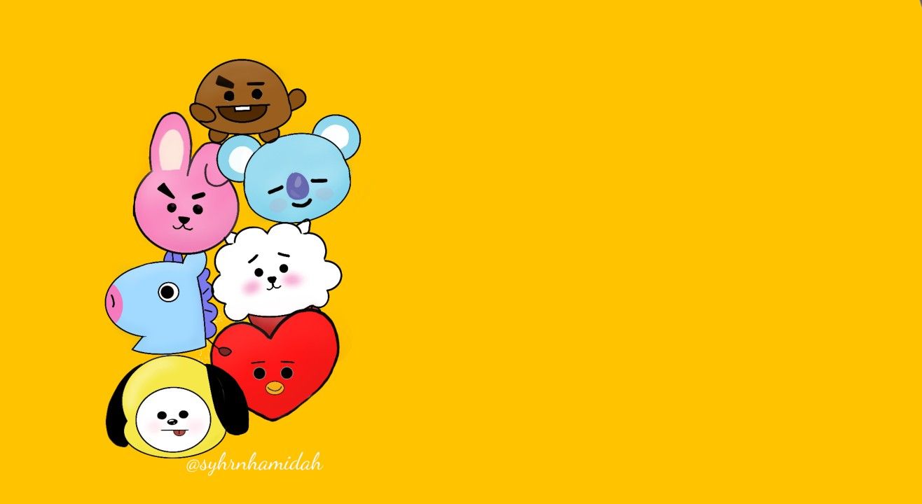 Detail Background Ppt Bt21 Nomer 10