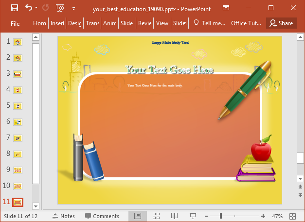 Detail Background Ppt Education Nomer 45