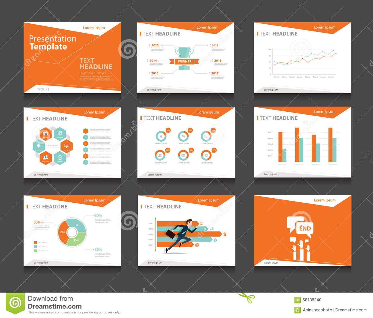 Detail Background Ppt Flat Design Nomer 19