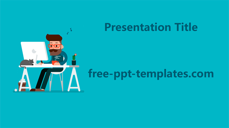 Detail Background Ppt Flat Design Nomer 50