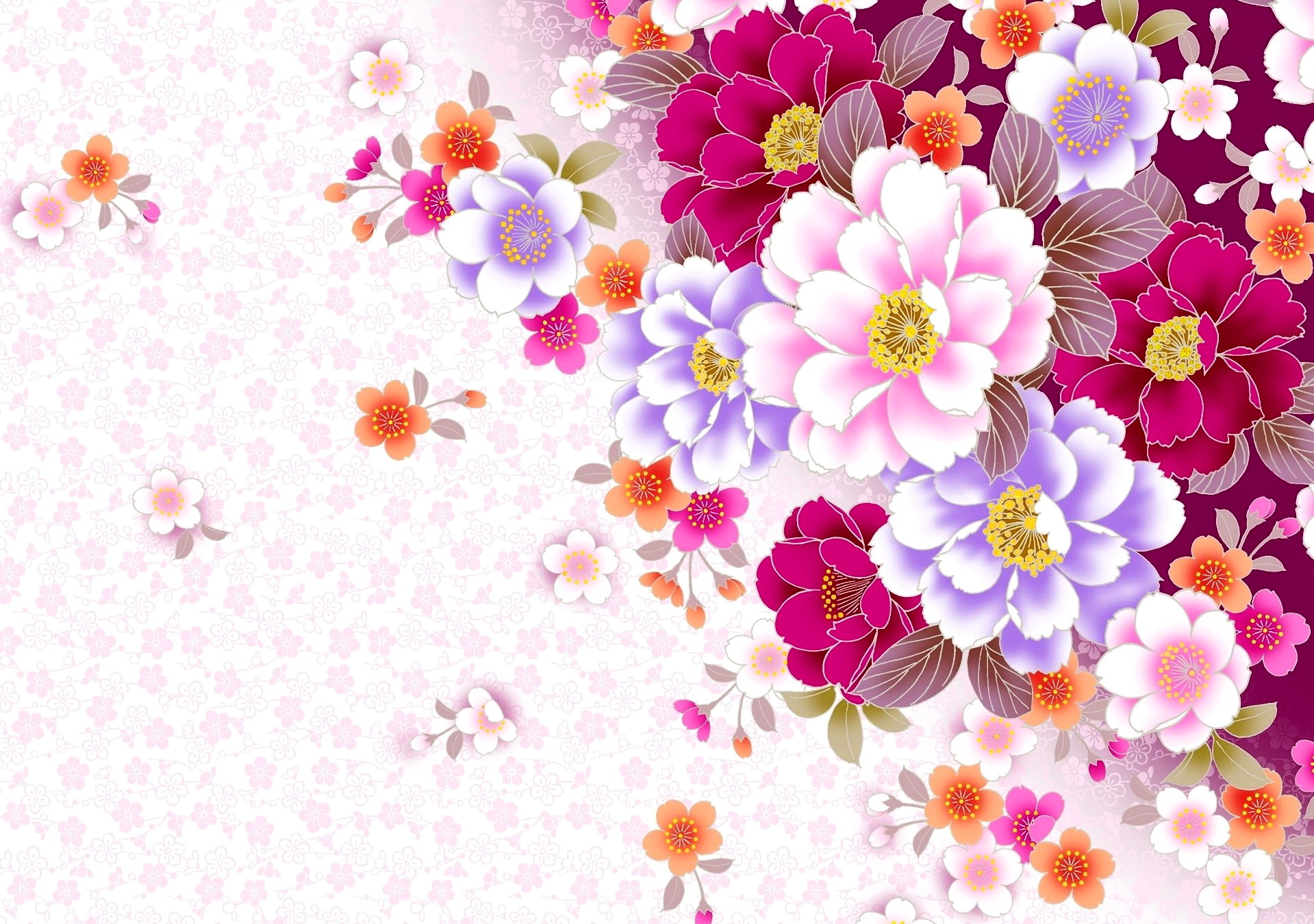 Detail Background Ppt Flower Nomer 25