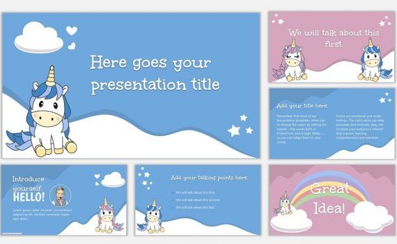Detail Background Ppt Unicorn Nomer 24