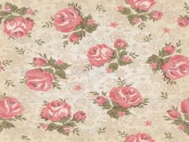 Detail Background Ppt Vintage Floral Nomer 40