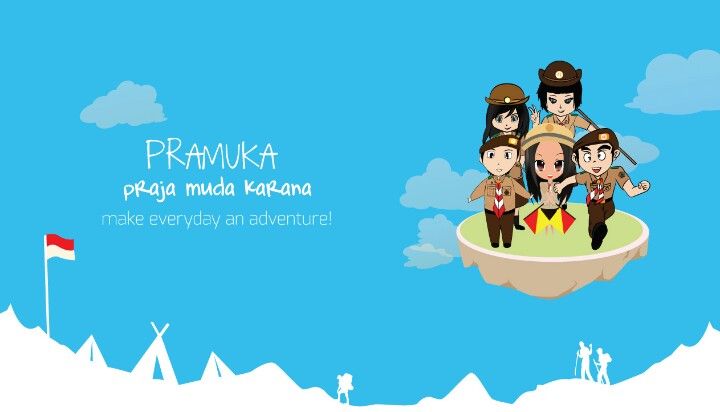 Detail Background Pramuka Vector Nomer 2