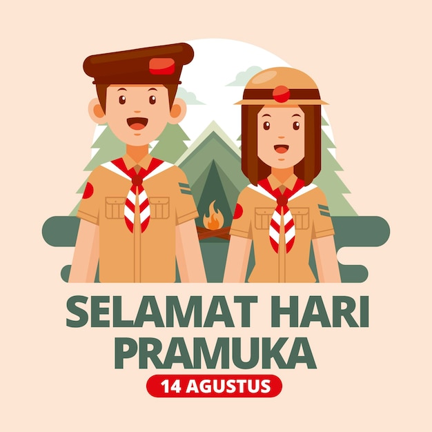 Detail Background Pramuka Vector Nomer 53