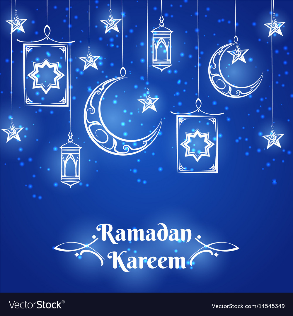 Background Ramadhan Blue - KibrisPDR