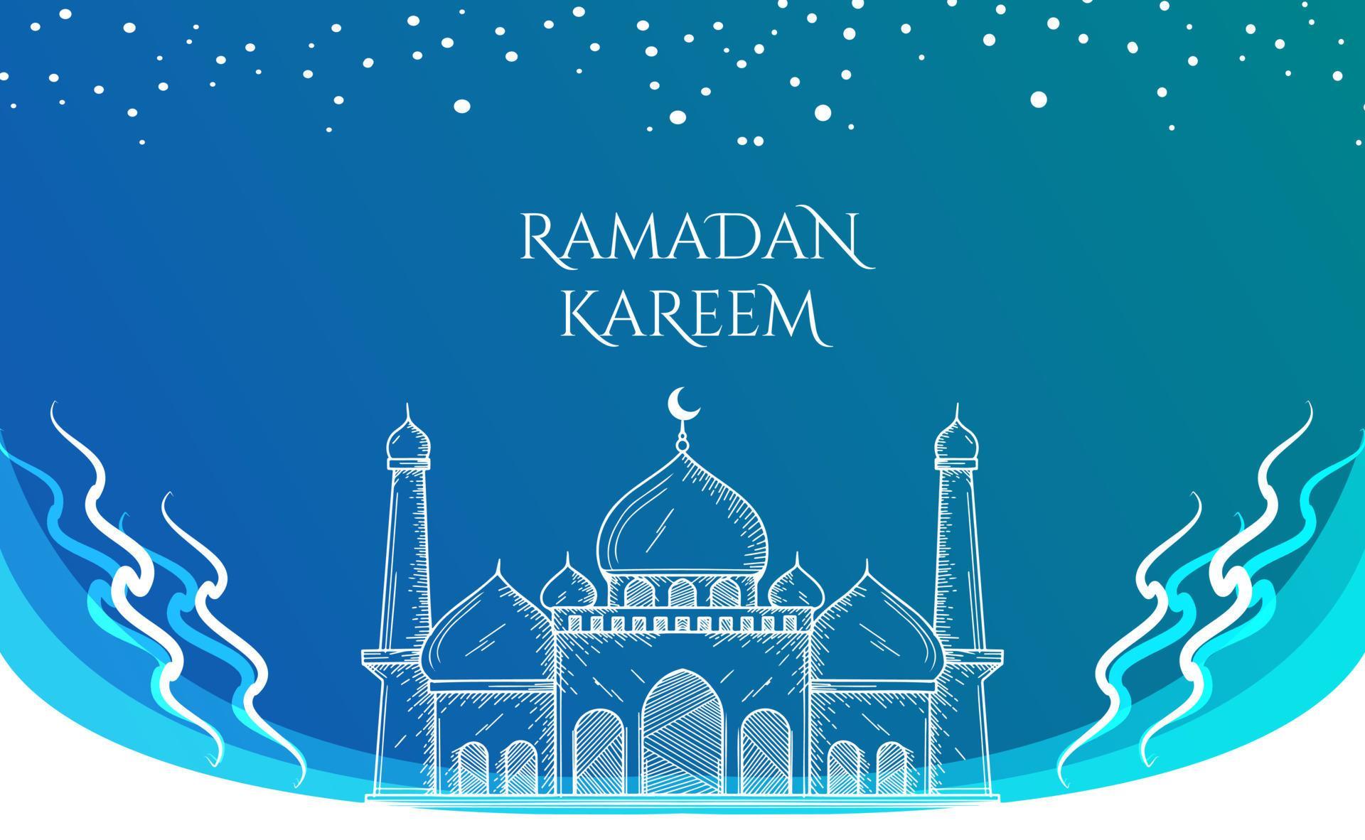 Detail Background Ramadhan Blue Nomer 30