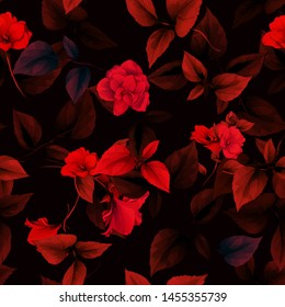 Detail Background Red Flower Nomer 17
