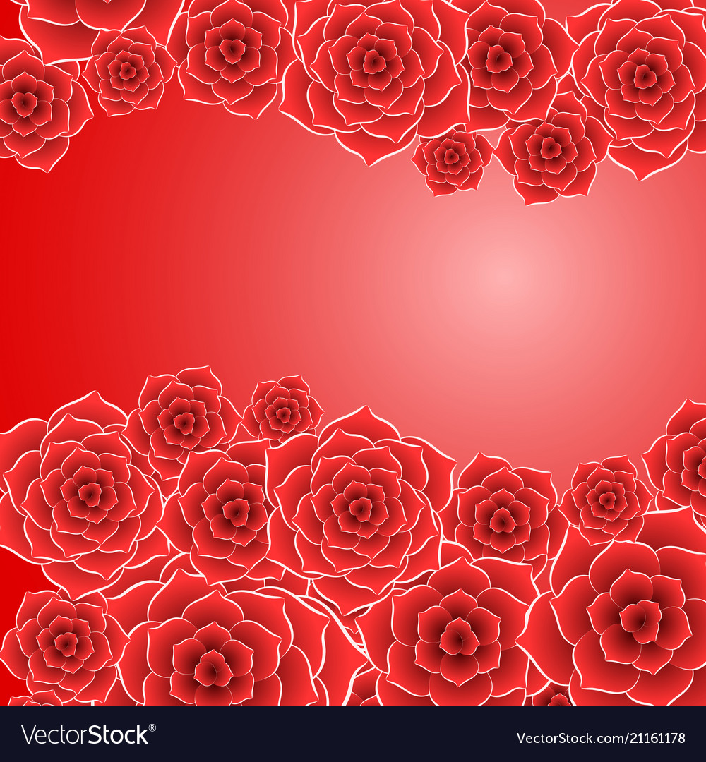 Detail Background Red Flower Nomer 19