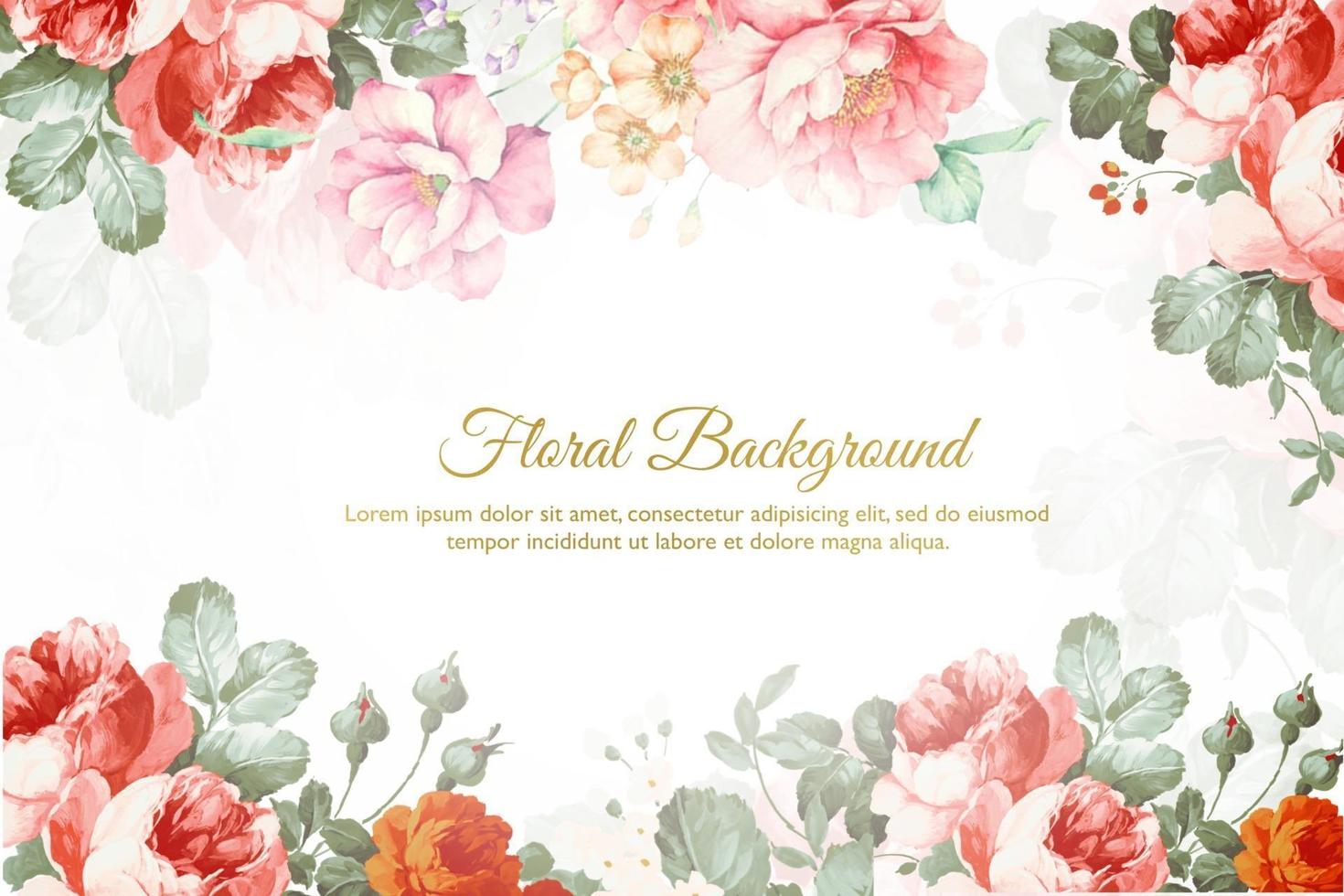 Detail Background Red Flower Nomer 21