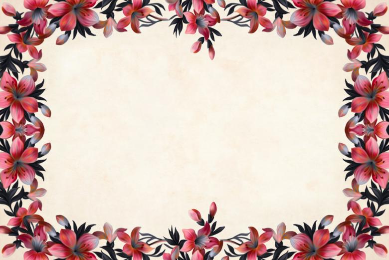 Detail Background Red Flower Nomer 36