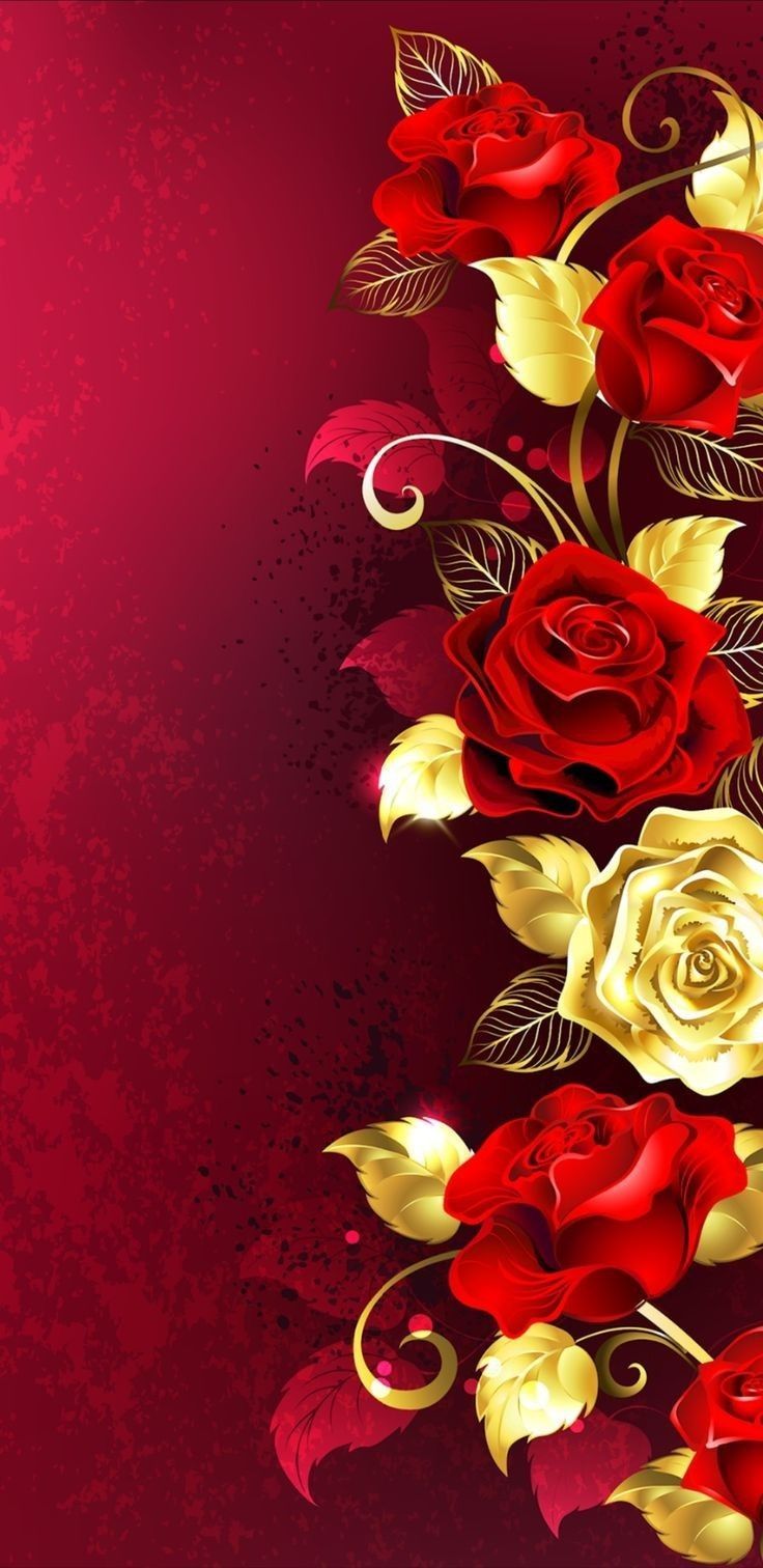 Detail Background Red Flower Nomer 46