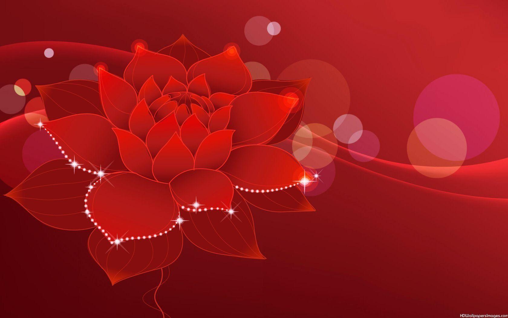 Detail Background Red Flower Nomer 47