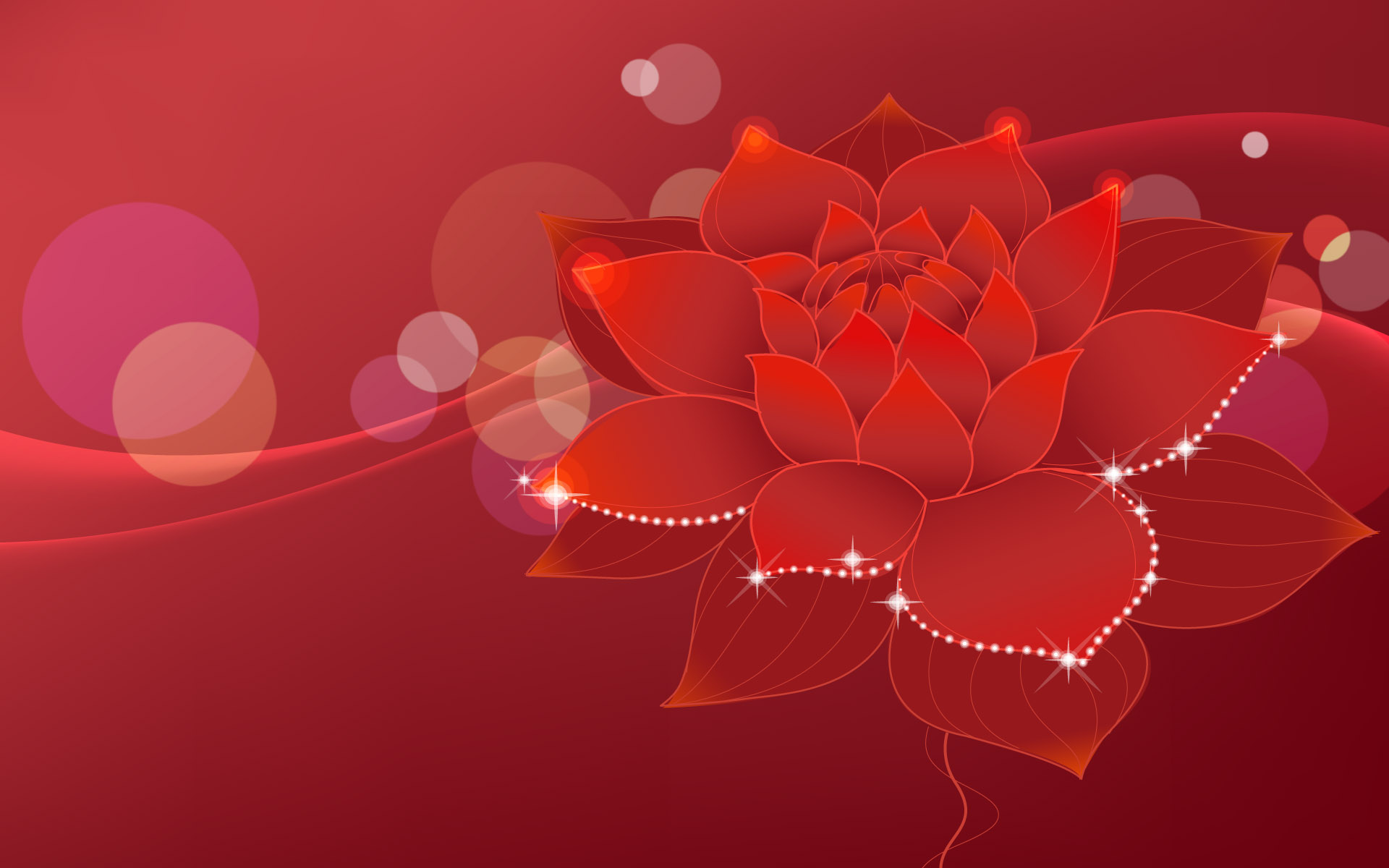 Detail Background Red Flower Nomer 56