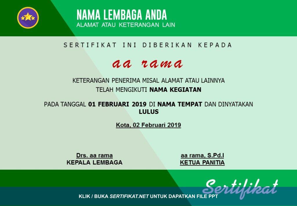 Detail Background Sertifikat Hijau Nomer 35