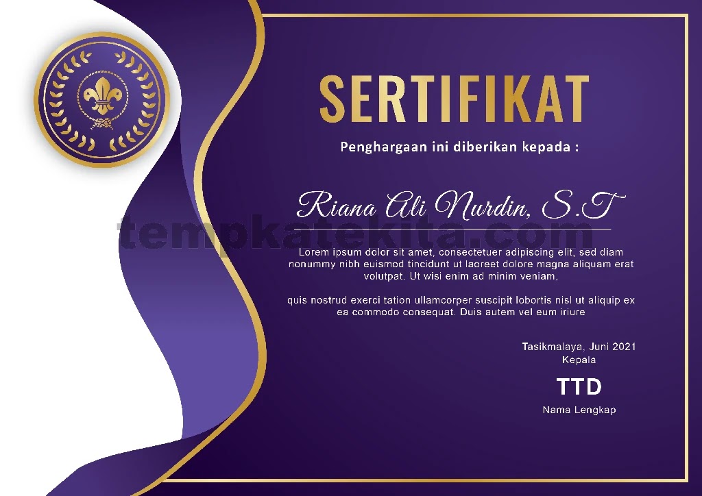 Detail Background Sertifikat Pramuka Nomer 21