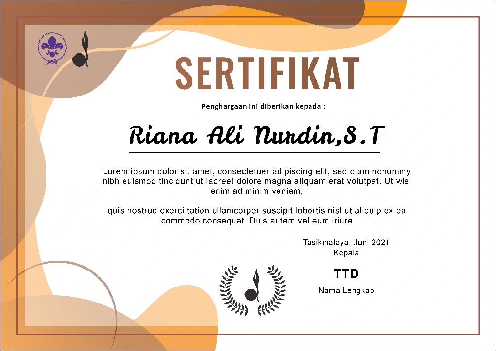 Detail Background Sertifikat Pramuka Nomer 4