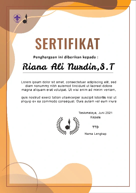 Detail Background Sertifikat Pramuka Nomer 5