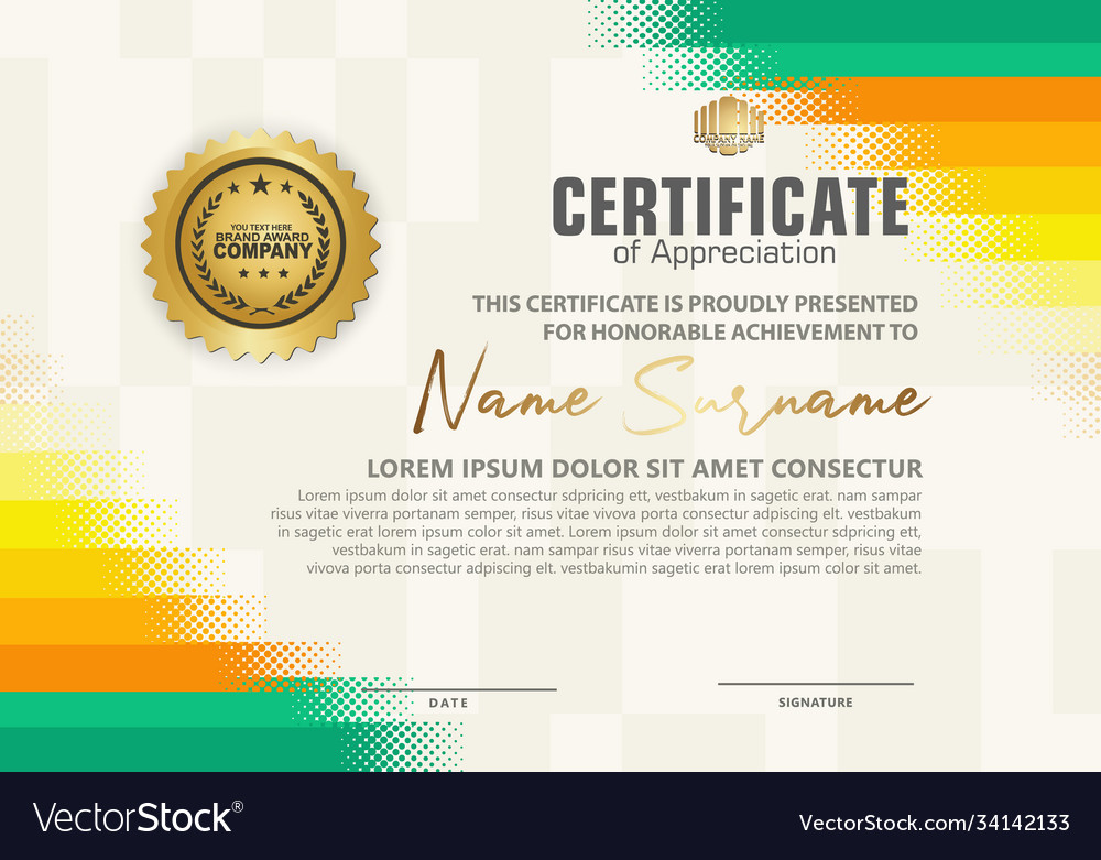 Detail Background Sertifikat Vector Nomer 41