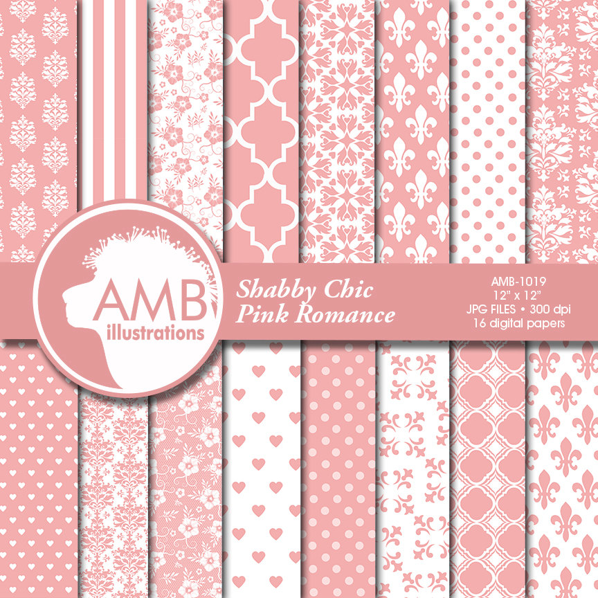 Detail Background Shabby Chic Pink Nomer 41
