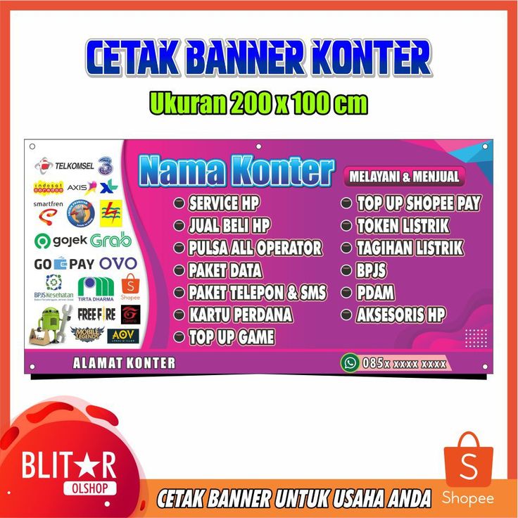 Detail Background Spanduk Konter Nomer 11